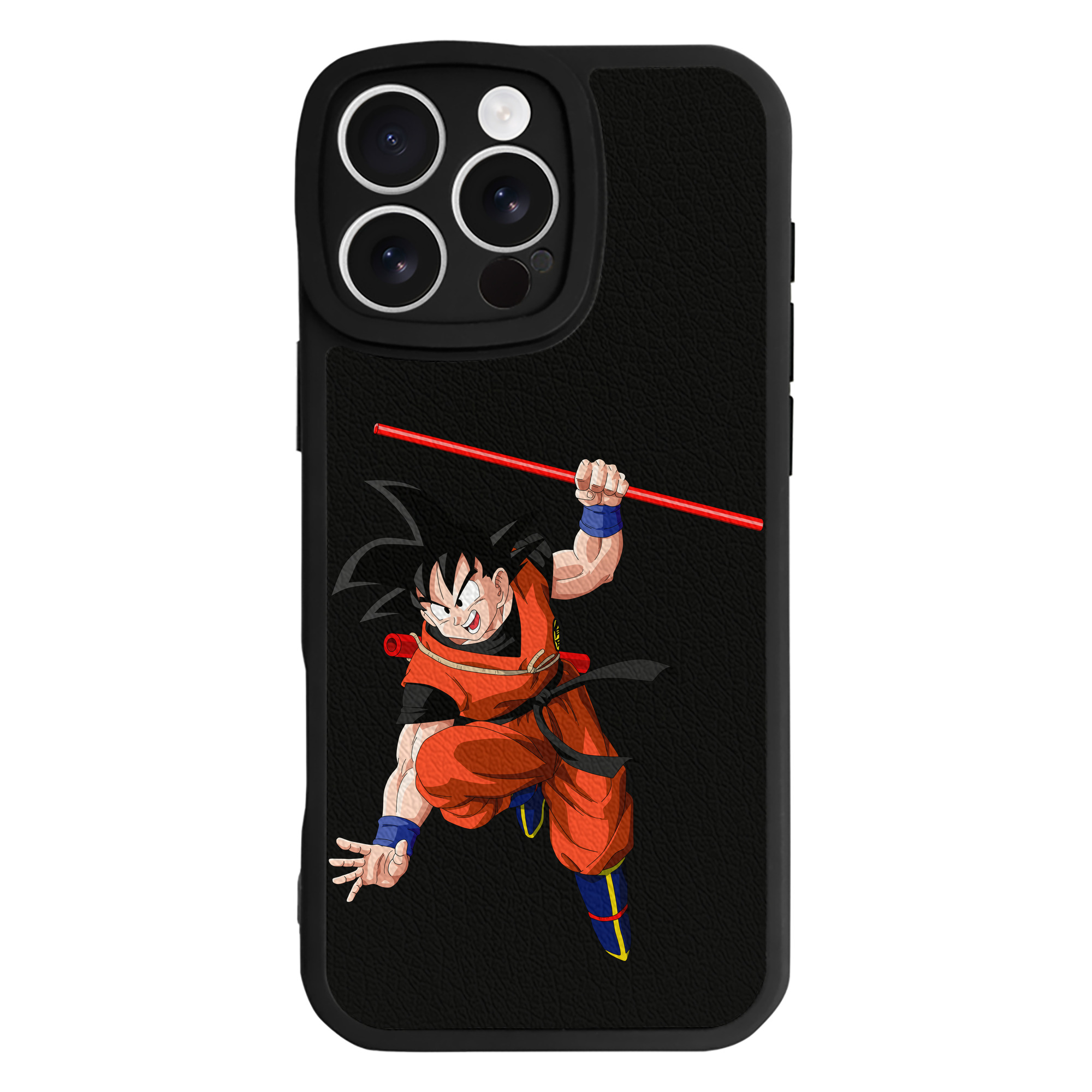 （画像用） ドラゴンボール 孫悟空（そん ごくう）Son Goku カカロット DRAGON BALL Kakarotto 【iPhone 16シリーズ対応】シリコンスマホケース（レザー調） 材質：シリコン